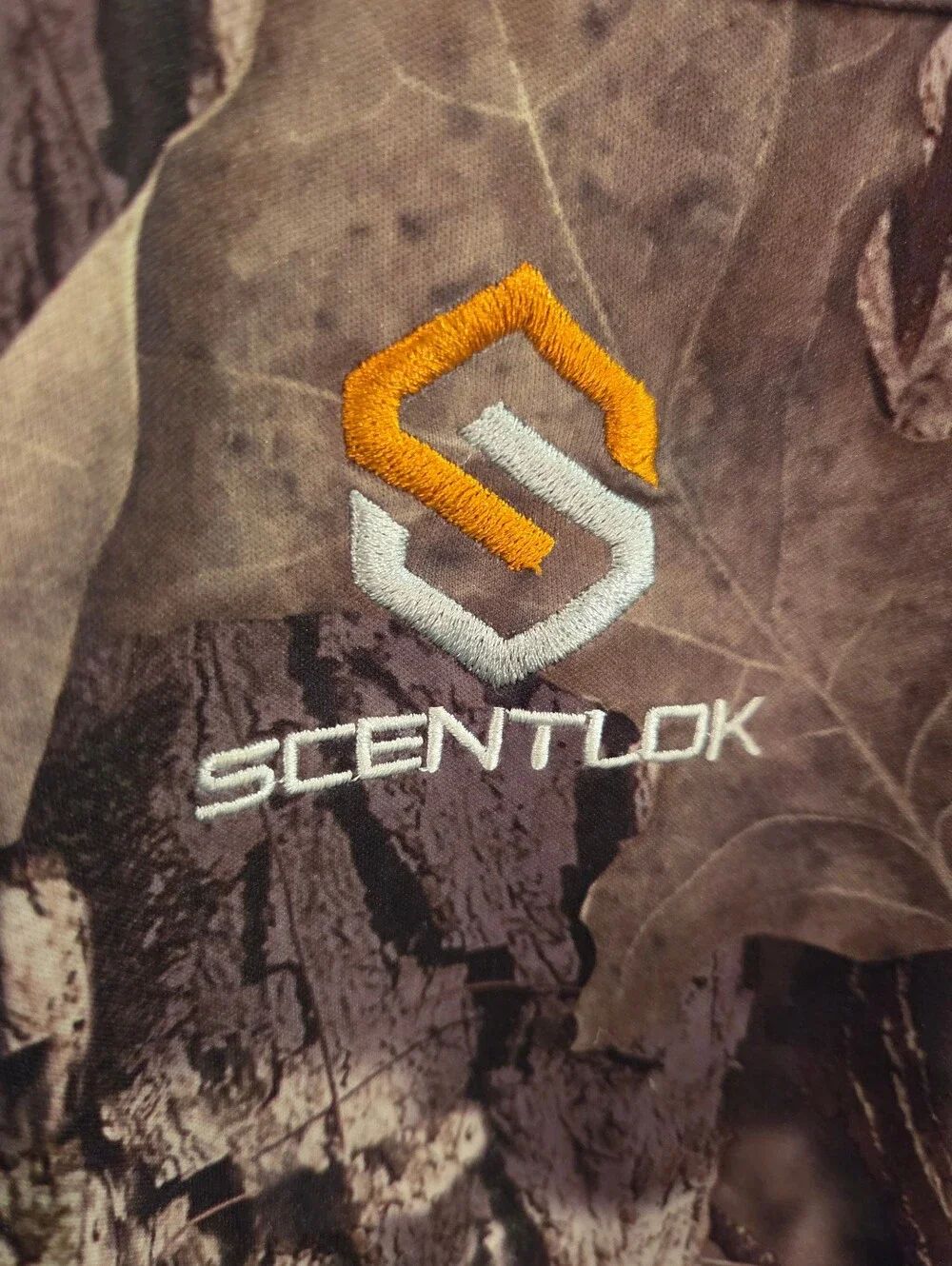 Scentlok Camo Savanna Hunting Full Zip Jacket with Orange Accents Size Medium